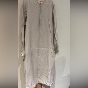 COS Light Gray Long Sleeve Midi Dress